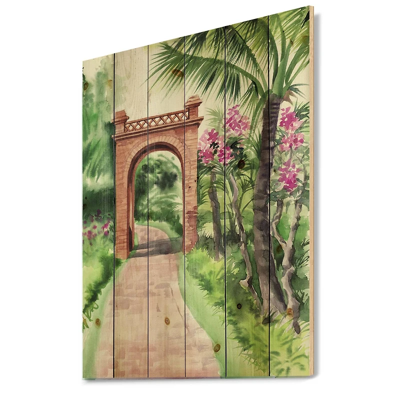 Designart - Traditional Gate In Tropical Oasis