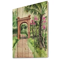 Designart - Traditional Gate In Tropical Oasis