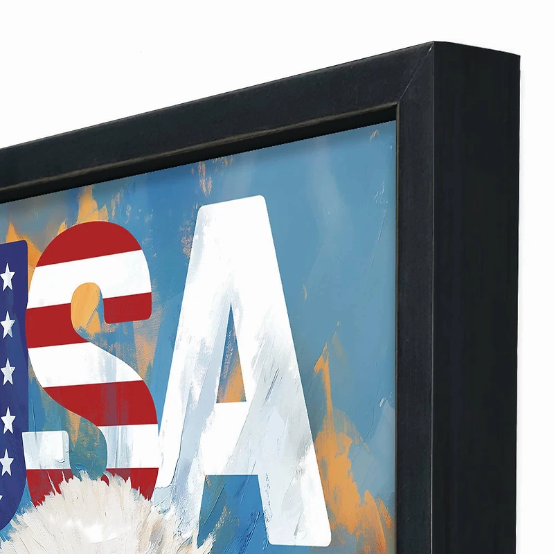 16" x 16" Patriotic Bald Eagle Framed Print