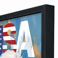 16" x 16" Patriotic Bald Eagle Framed Print