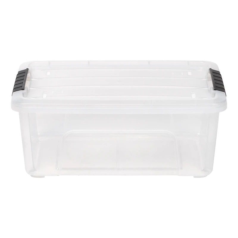 IRIS® 13.5qt. Buckled Clear Boxes with Clear Buckle Lids, 6ct.