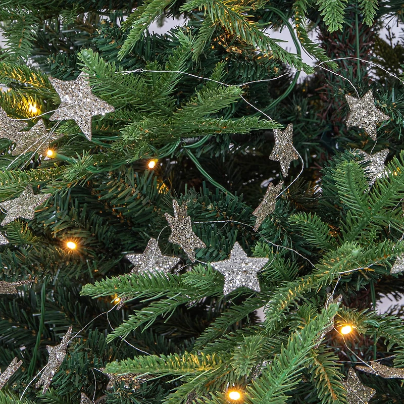 Hello Honey® 6ft. Star Shaped Garland with Glitter