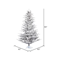 7.5ft. Unlit Flocked Stick Pine Artificial Christmas Tree