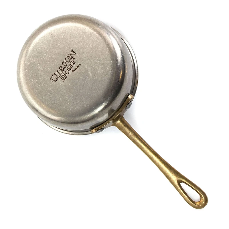 Gibson Home® Normandie 3.9'' Silver and Gold Stainless Steel Mini Saucepan