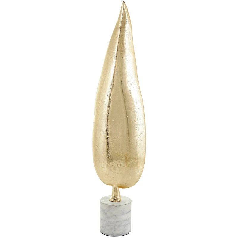 CosmoLiving by Cosmopolitan 2ft. Gold Aluminum Leaf Sculpture
