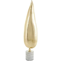 CosmoLiving by Cosmopolitan 2ft. Gold Aluminum Leaf Sculpture