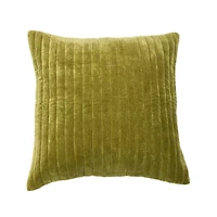 Hello Honey® 20" Square Quilted Velvet Pillow Cover with Channel Stitch
