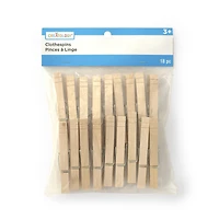12 Packs: 18 ct. (216 total) 3.5" Wood Clothespins by Creatology™