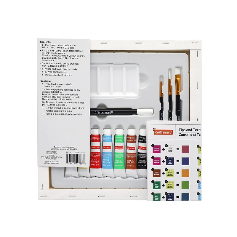 11" x 11" Ghost Vibing Canvas Painting Kit by Craft Smart®