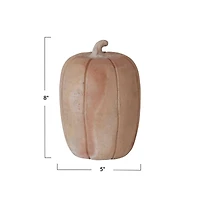 Hello Honey® 8" Brown Handmade Terra Cotta Pumpkin