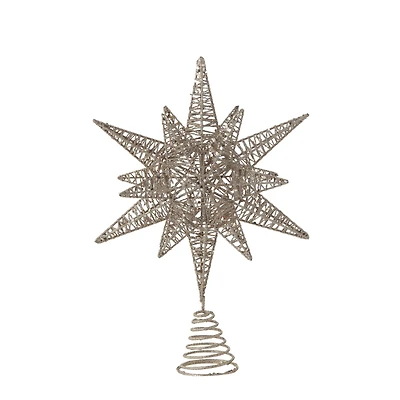 Hello Honey® 15.5" Multidimensional Metal Star Tree Topper with Gold Glitter