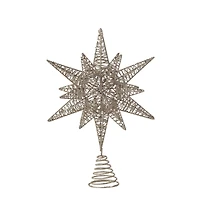 Hello Honey® 15.5" Multidimensional Metal Star Tree Topper with Gold Glitter