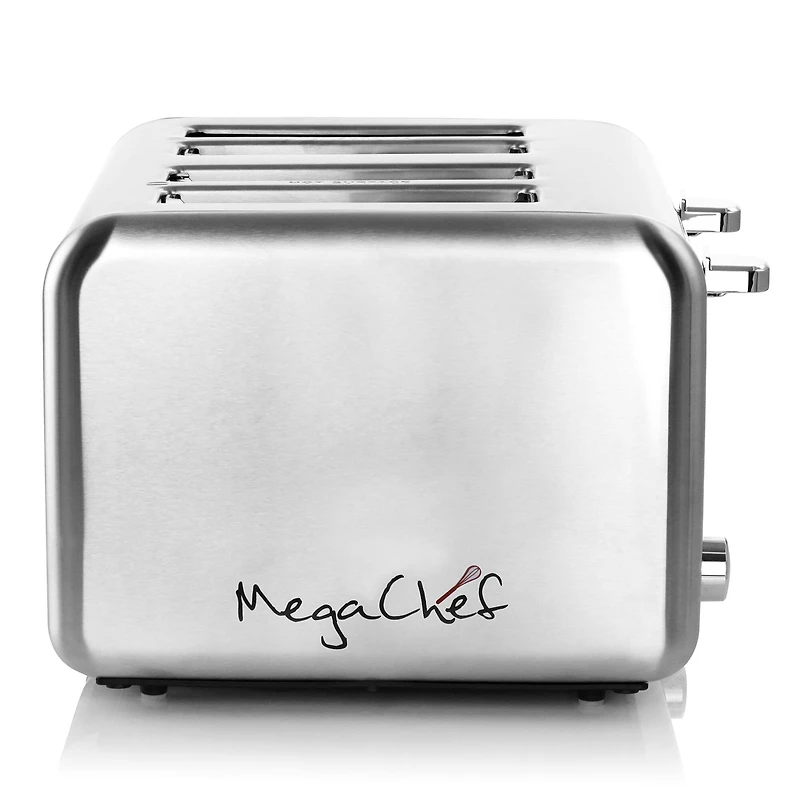 MegaChef Silver 4 Slice Toaster in Stainless Steel