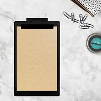 JAM Paper Matte Black Legal Size Aluminum Premium Clipboard with Hinge