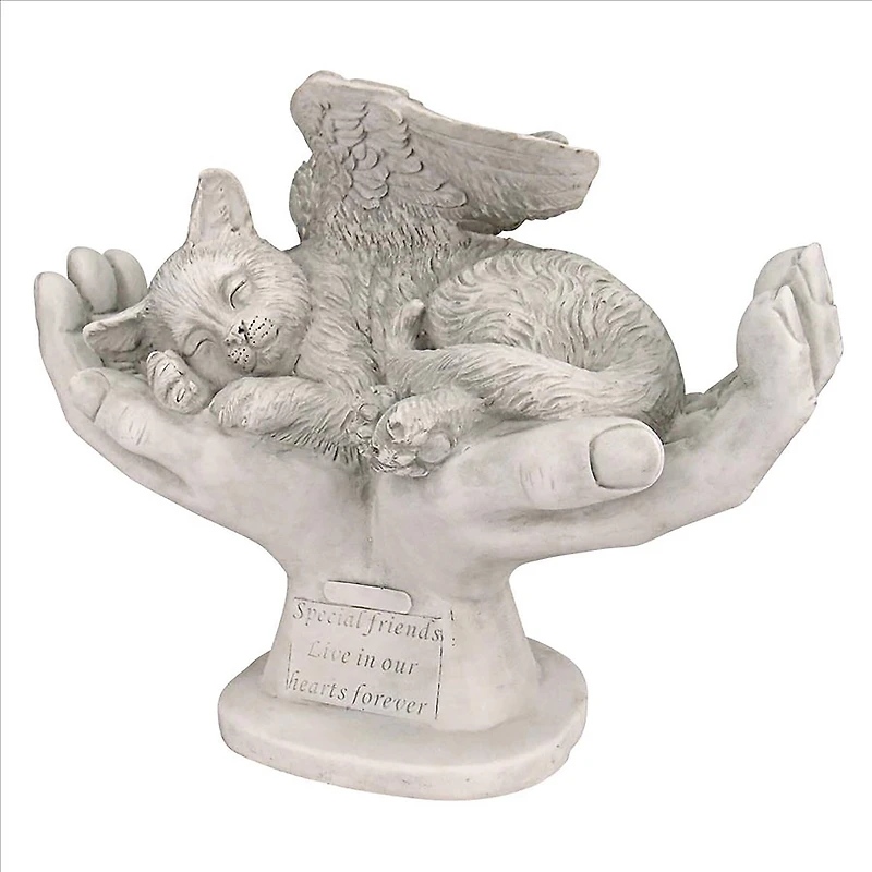 Design Toscano 15.5" In God's Hands Cat Memorial Statue