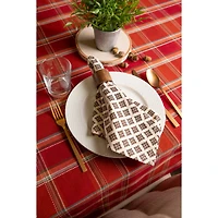 DII® 104" Autumn Spice Plaid Tablecloth