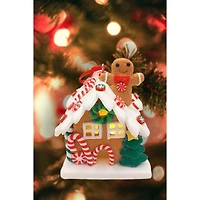 Wizardi Gingerbread Snow House Christmas Ornament, 1pc.