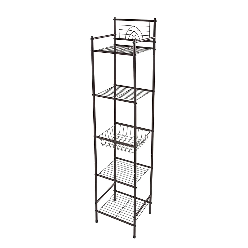 Bath Bliss Oil-Rubbed Bronze 5-Tier Storage Shelf