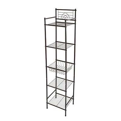Bath Bliss Oil-Rubbed Bronze 5-Tier Storage Shelf