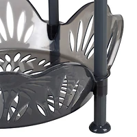 Kitchen Details Smoke Gray 4-Tier Large Basket Shelf