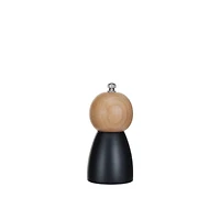 Hello Honey® Black & Natural Two-Tone Rubberwood Salt & Pepper Mill
