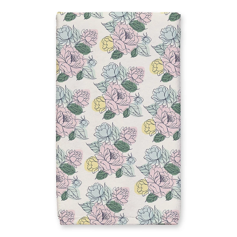 Floral Sketch Gather Tea Towel Set