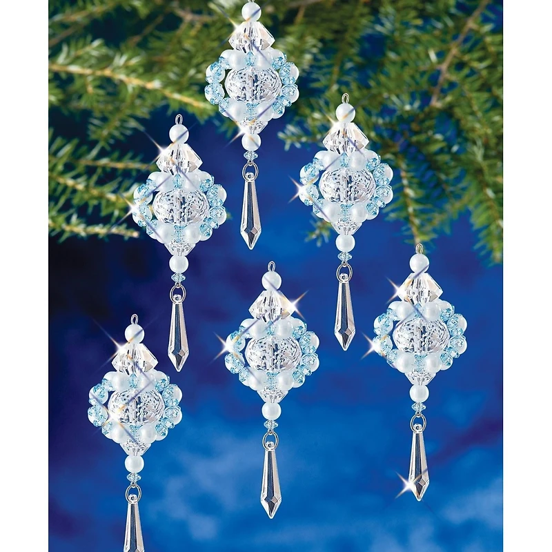 The Beadery® Winter's Elegance Snwoflake Holiday Beaded Ornament Kit