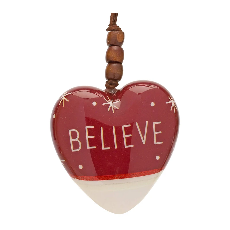 12 Pack 4.75" Heart Plastic Ornaments