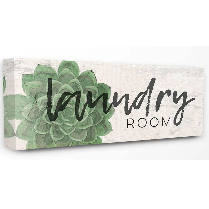 Stupell Industries Green Succulent Laundry Room Wall Art