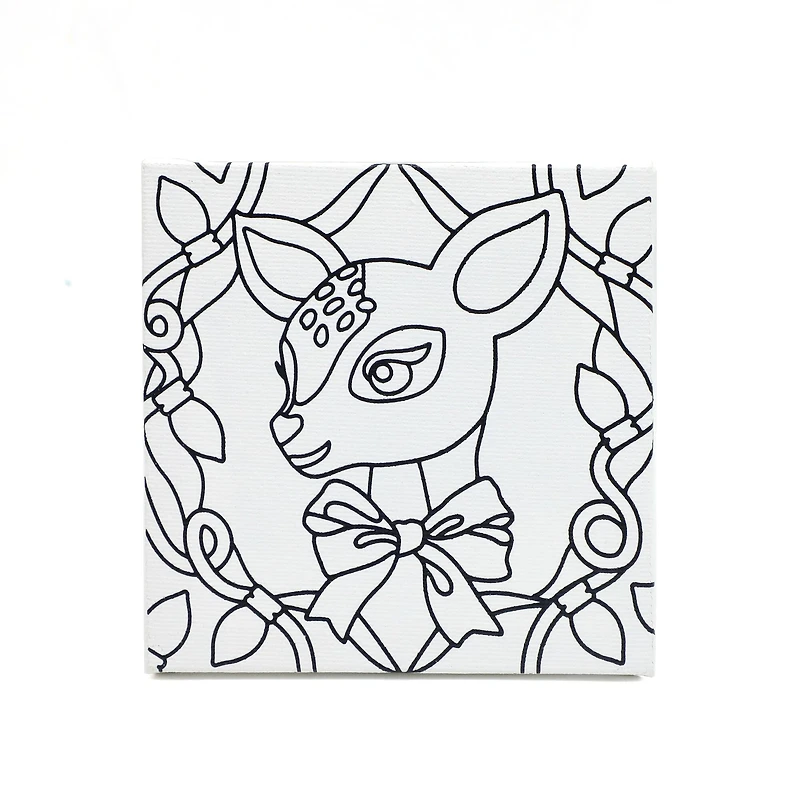 5" x 5" Christmas Deer Canvas Painting Kit by Artist's Loft™