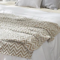 DII® Stone Chevron Plush Throw