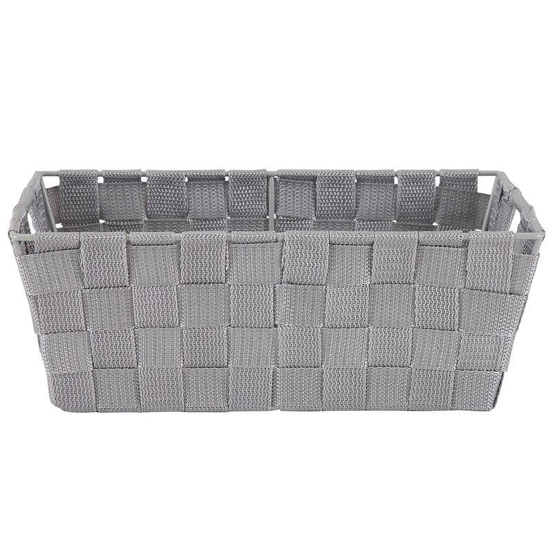 Simplify Small Grey Woven Storage Shelf Baskets, 2ct.