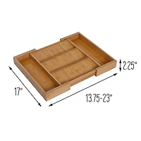 Honey Can Do Natural Adjustable Bamboo Drawer Organizer