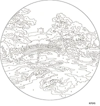 Koi Pond Paint-by-Number Plywood Surface Kit by Artist's Loft®