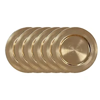 13" Gold Chargers 6 Pack by Celebrate It™