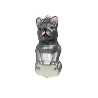 3.75" Gray Bulldog Glass Ornament by Ashland®