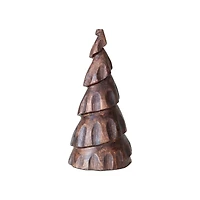 Hello Honey® 8.25" Brown Burnt Carved Mango Wood Tree