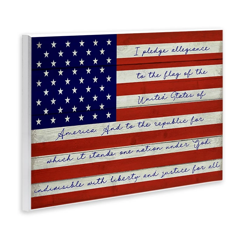Stupell Industries Pledge of Allegiance Flag Wall Plaque Art