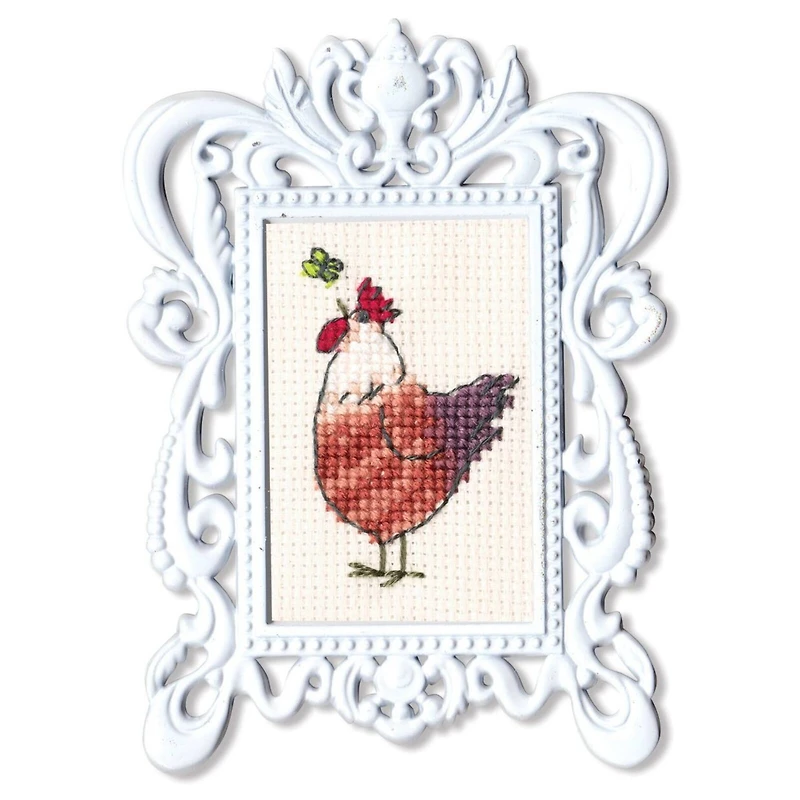 RTO Cock with butterfly Counted Cross Stitch Kit