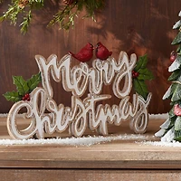 12" Cardinal Merry Christmas Tabletop Décor Set