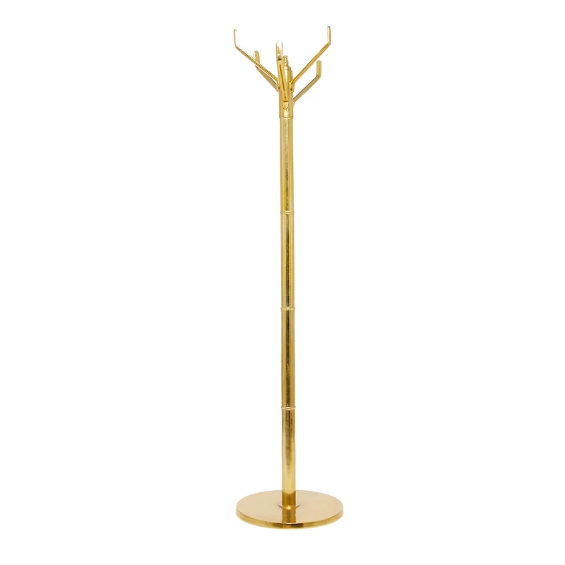 The Novogratz Gold Aluminum Contemporary Coat Rack, 69" x 15" x 15"