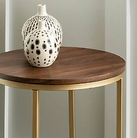Walker Edison 16" Glam Round Side Table