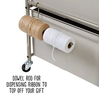 Honey Can Do Taupe Wrapping Paper Storage Cart with Wheels