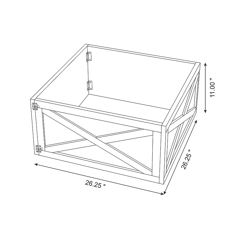 Glitzhome® Silver & Red 26" Corrugated Metal & Wooden Tree Collar