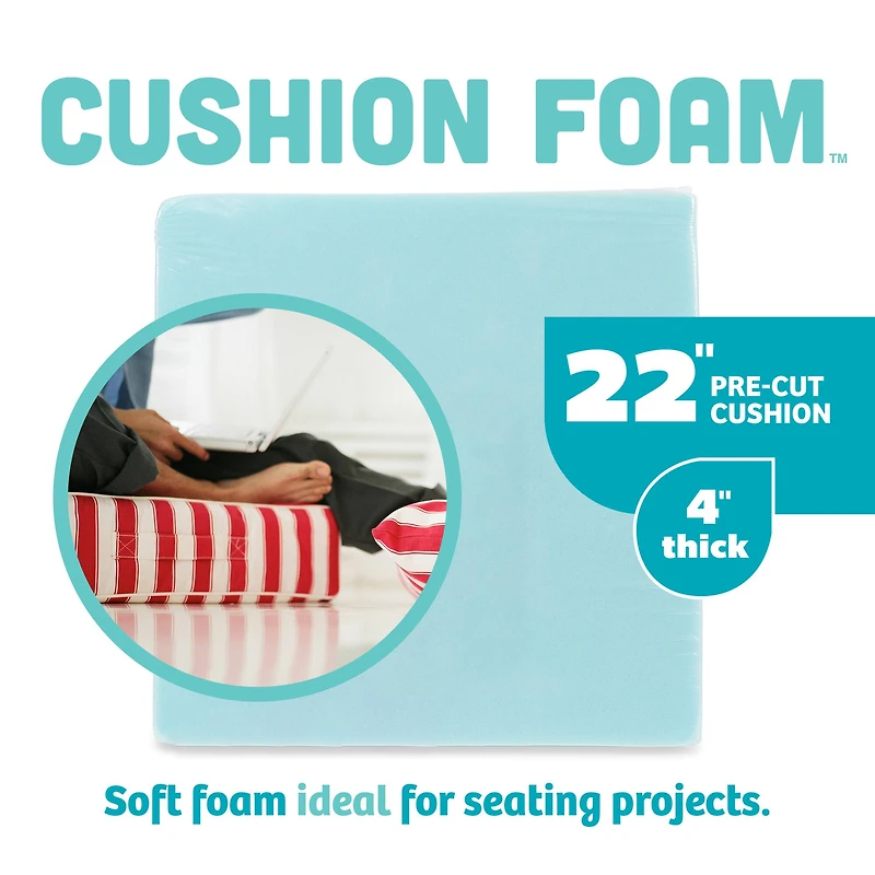 Fairfield™ Cushion Foam Pad, 22" x 22" x 4"