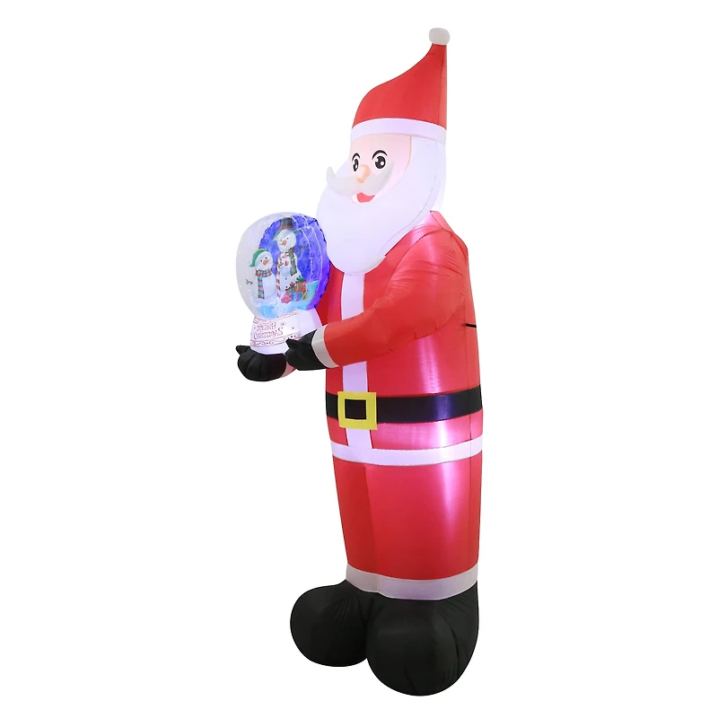 Occasions 8ft. Inflatable Santa Holding Swirling Lights Snow Globe