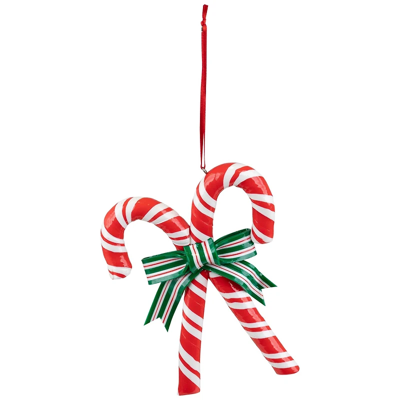 5.25" Red & White Candy Cane Ornament