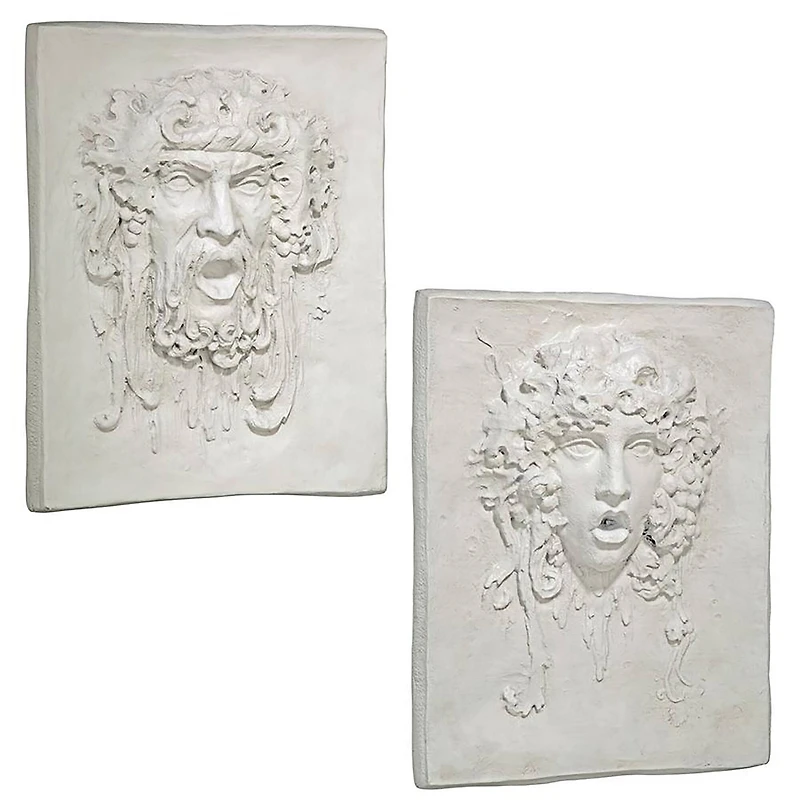 Design Toscano Opimus & Vappa Grape Deities Wall Sculpture Set