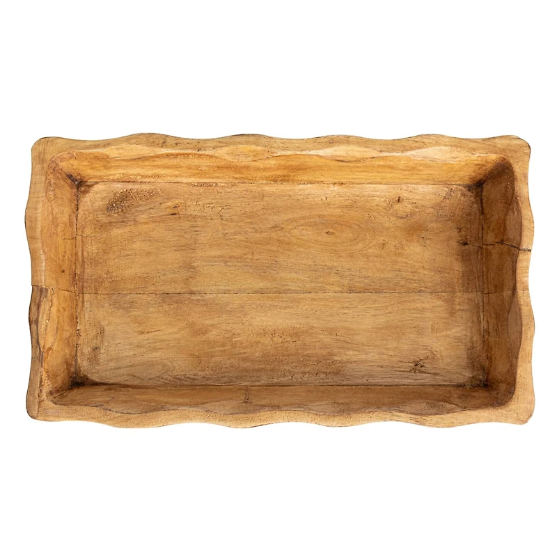 Hello Honey® 15.5" Long Natural Artisanal Mango Wood Bowl