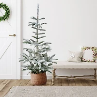 4.5ft. Unlit Nordmann Fir Flocked Artificial Christmas Tree